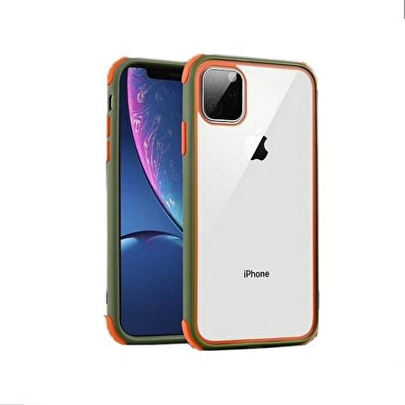 Smcase iPhone 11 Kılıf Mat Arkası Şeffaf Süper Silikon  Nano Ekran Koruyucu