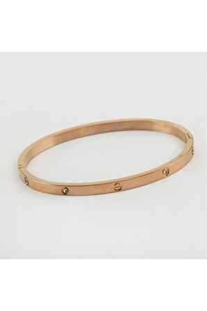 Orjinal Crt Taşlı Çelik Bileklik (Kalın)