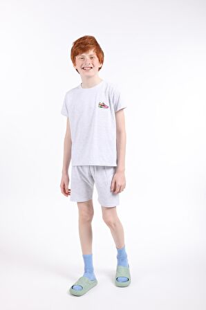 COLORDS ERKEK ÇOCUK PİJAMA TAKIMI AYAKKABI BASKILI KISA