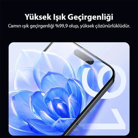 Ally iPhone 15 Pro Max Full Hd Kırılmaz Cam Ekran Koruyucu-(5775)