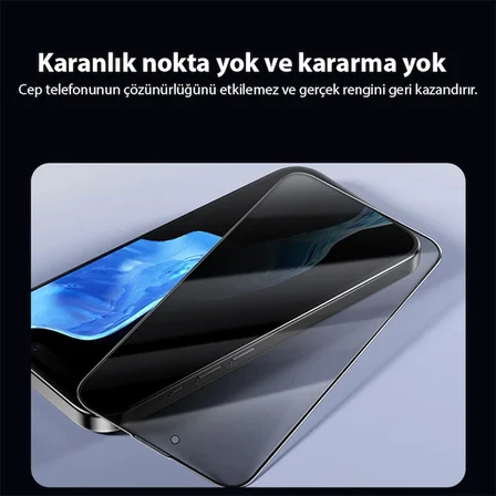 Ally iPhone 15 Plus Privacy Hayalet Full Koruma Tempered Cam Ekran Koruyucu-(5775)