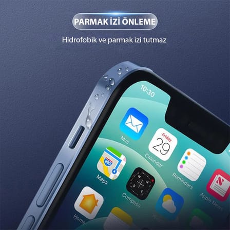 ALLY iPhone 14 Hidrojel Hayalet Yan Alt Üst Kaplama Koruyucu Film-(5775)
