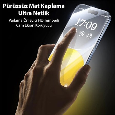 Baseus iPhone 15 Plus HD Tempered Full Koruma Cam Ekran Koruyucu-(5775)