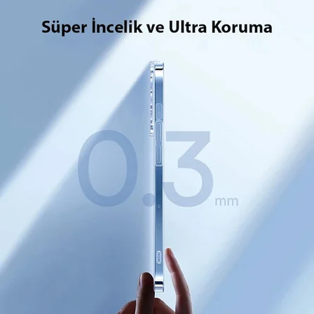 Baseus iPhone 15 Crystal Serisi Silikon Kılıf + Tempered Ekran Koruyucu Set-(5775)