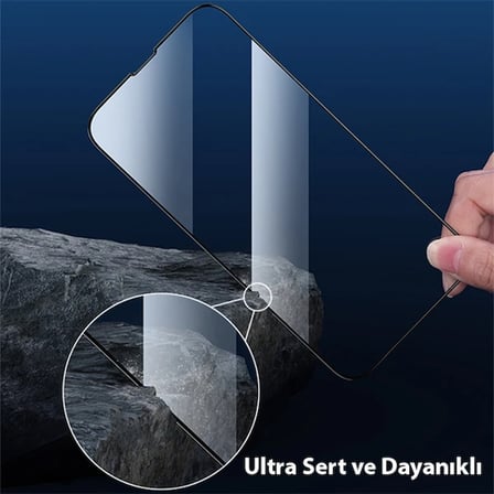 Ally iPhone 14 Plus 6.7 Full Glue-Tempered Cam Ekran Koruyucu-(5775)