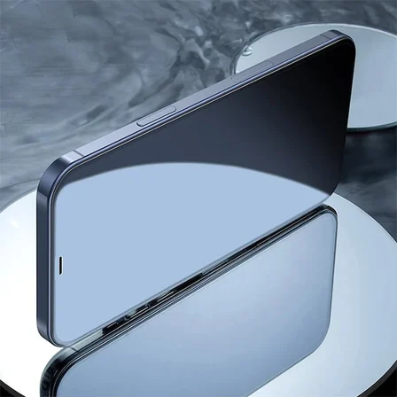 Baseus İPhone 12-12 Pro 0.3MM Full Anti Blue Light Tempered Cam Ekran Koruyucu 2Adet Set-(5775)