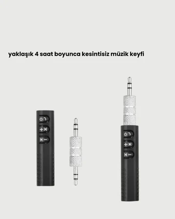 Mini Bluetooth Ses Adaptörü – Hoparlör Araç Radyosu ve Kulaklık İçin