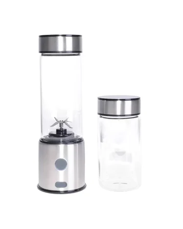 Çift Hazneli Cam Blender USB Şarjlı Smoothie ve Buz Kırıcı Blender
