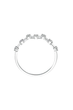 G Renk 0,19 Karat Pırlanta Taşlı Yarım Tur Yüzük