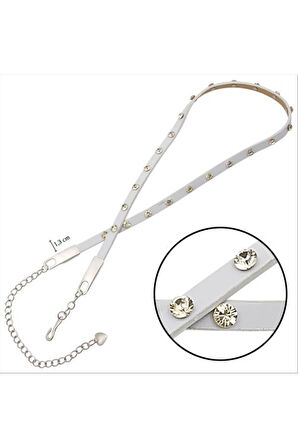 Klasik Deri Taşlı Kemer