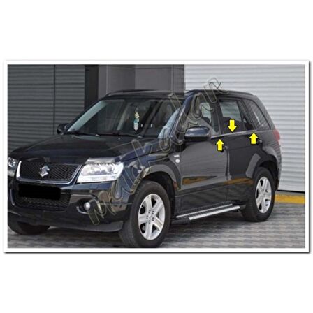 Markadan Suzuki Grand Vitara Krom Cam Çıtası 2006-2011 4 Parça Paslanmaz Çelik