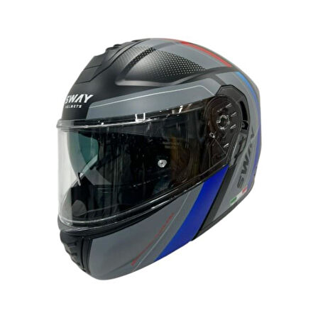 Sway Çene Açılır Kask Sw 917 Kore Siyah Mavi