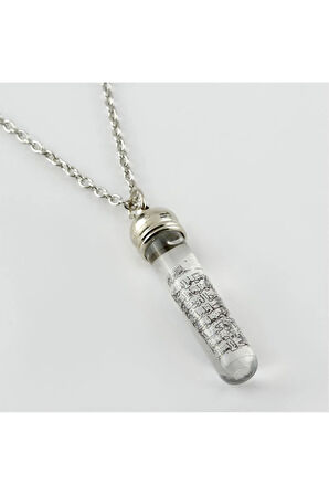 Ayetel Kürsü Yazılı Zemzem Sulu Canlı Kolye