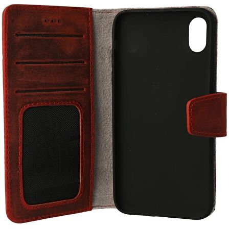 Smcase Xiaomi Redmi Note 8 Kılıf Deri Standlı Kartlıklı cüzdan 