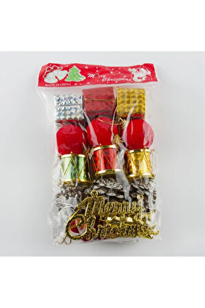 16 Parça Karışık Yılbaşı Ağaç Süsü