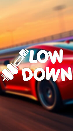 Low Down 20x9 Jdm Yazı Araba-motosiklet Cam Etiket Sticker Beyaz Renk