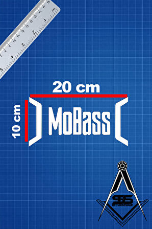 Mobass 20x10 Jdm Yazı Araba-motosiklet Cam Etiket Sticker Beyaz Renk