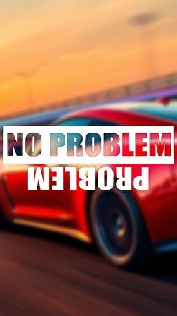 No Problem Problem 20x7,5 Jdm Yazı Araba-motosiklet Cam Etiket Sticker Beyaz Renk