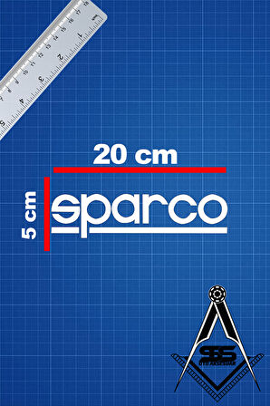 Sparco 20x5 Jdm Yazı Araba-motosiklet Cam Etiket Sticker Beyaz Renk
