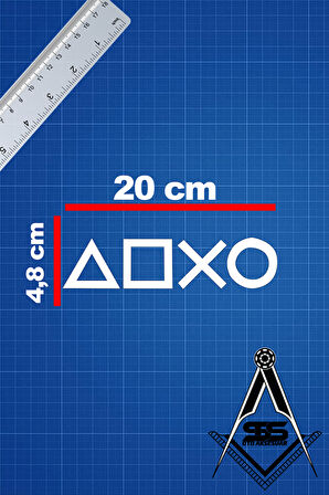 Üçgen Kare x o 20x4,8 Jdm Yazı Araba-motosiklet Cam Etiket Sticker Beyaz Renk