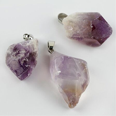 Amatist Doğaltaş Kolye Ucu