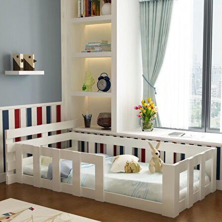 Montessori Karyola Beyaz U11 - 90x190 Yatak Uyumlu
