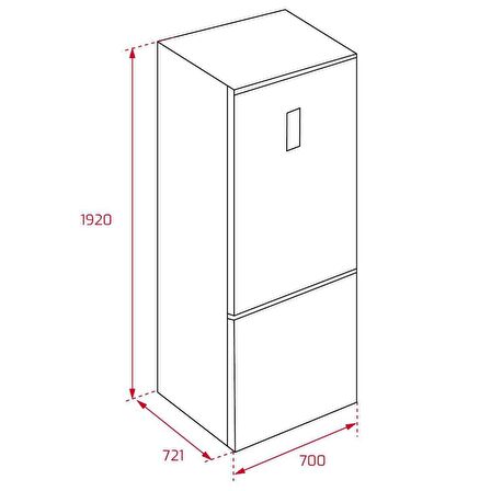 Teka Ankastre RBF 78720 GWH Çift Kapılı Low Frost Buzdolabı