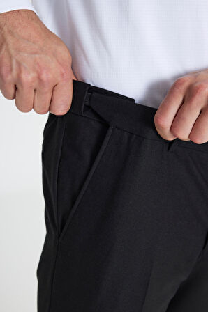 Slim Fit Dar Kesim Beli Gizli Lastikli Yan Cep Klasik Esnek Pantolon