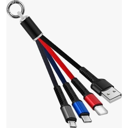 Anahtarlık Çoklu Şarj Kablosu 4 Başlıklı