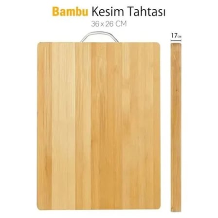 Metal Saplı Bambu Kesim Panosu