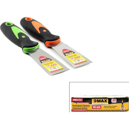 Profesyonel Metal Spatula - 40 mm - Fiber Saplı
