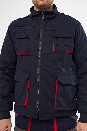 Orange Safety Lacivert Harman Karışımı Ceket