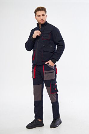 Orange Safety Lacivert Harman Karışımı Ceket