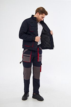 Orange Safety Lacivert Harman Karışımı Ceket