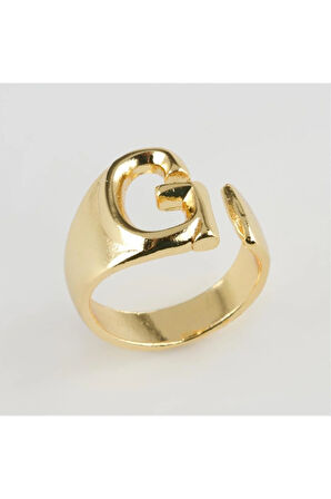 Harfli Lüx Metal Yüzük