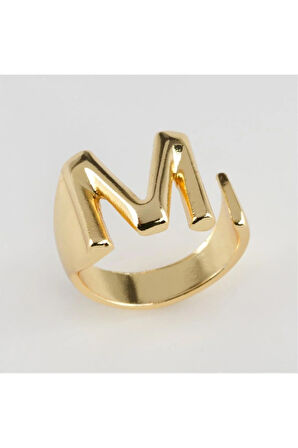 Harfli Lüx Metal Yüzük