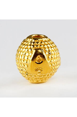 8 mm Sarı Renkli Metal Harf ( Metal Tesbih Harfi )