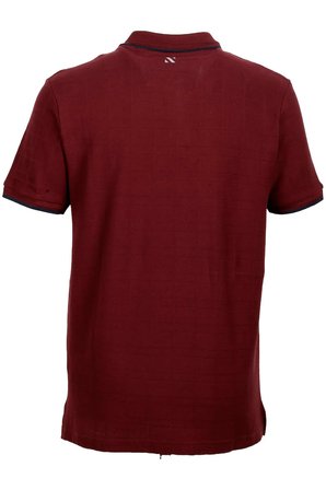Erkek Polo Yaka Tişört Dokulu Bordo %100 Pamuk Slim Fit T-shirt NCS JEANS 1134