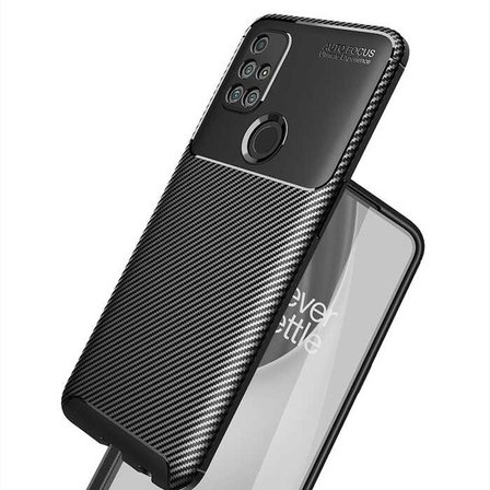 Gpack OnePlus Nord N10 5G Kılıf Negro Karbon Dizayn Silikon