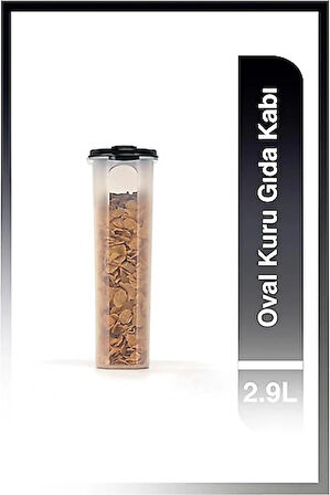 Tupperware oval kuru gıda saklama 2.9 lt