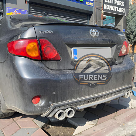 Toyota Corolla 2007 - 2011 Bagaj Üstü Slim Yarasa Spoiler Parlak Siyah