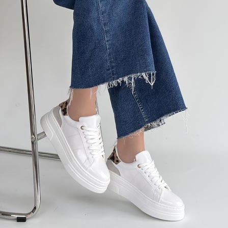 Zizigo Jetan Kadın Sneaker Ayakkabı Beyaz Rugan 39 Numara
