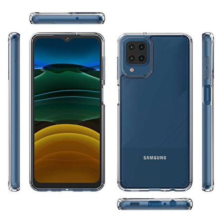 Gpack Samsung Galaxy A12 Kılıf Coss Şeffaf Sert Kapak
