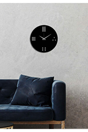 Artroya Zar Metal Duvar Saati -Ev Ofis  - 40 x 40 - cm - Siyah - CLOCK-180