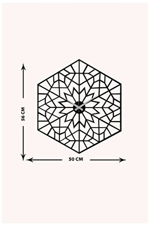 Artroya Metal Duvar Saati -Ev Ofis  - 50 x 55 - cm - Siyah - CLOCK-087