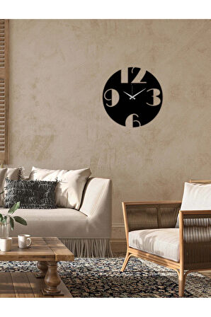 Artroya Dekoratif Metal Duvar Saati   -Ev Ofis  - 42 x 42 - cm - Siyah - CLOCK-112