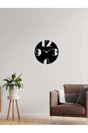 Artroya Dekoratif Metal Duvar Saati   -Ev Ofis  - 42 x 42 - cm - Siyah - CLOCK-112