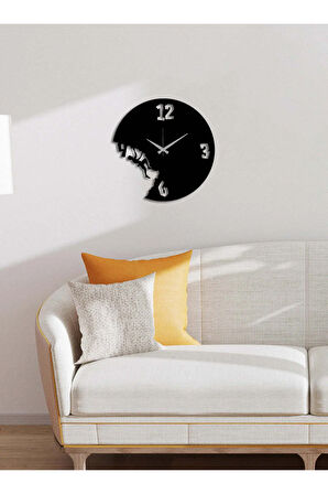 Artroya Yap&Boz Metal Duvar Saati -Ev Ofis  - 40 x 40 - cm - Siyah - CLOCK-177