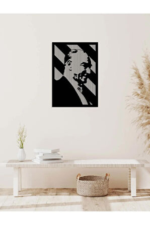 Artroya Atatürk Sembolü Metal Duvar Tablosu - Ev Duvar Dekorasyonu - 70 x 50 cm -Siyah - ATA-033