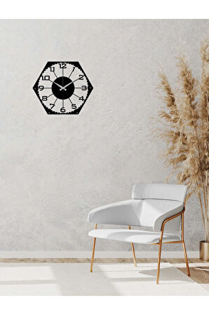 Artroya Dekoratif Metal Duvar Saati   -Ev Ofis  - 41 x 50 - cm - Siyah - CLOCK-043